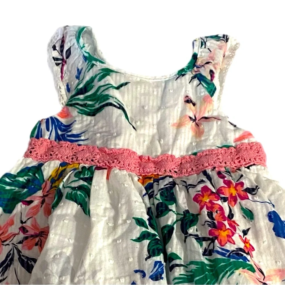 Laura Ashley London Dress, Sleeveless, 18M, Ruffle, Cotton, Sundress, Floral